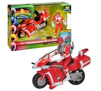 Power Ranger, Véhicule Deluxe, avec Figurine 15 cm, Ranger Rouge - Jason Lee Scott, pour Les Enfants dès 4 Ans, PWG04