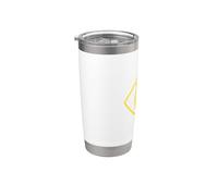 Power Ranger Yellow Square Gobelet isotherme en acier inoxydable double paroi
