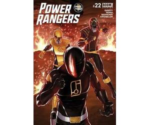 Power Rangers #22 Guillaume Martinez Main Cover with Rated Comics Acrylic Backer