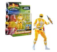 Power Rangers - Auto-Morphin, Figurine articulée 2-en-1, 15 cm, Ranger Jaune - Trini Kwan, pour Les Enfants dès 4 Ans, PWG071