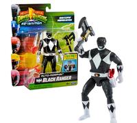 Power Rangers - Auto-Morphin, Figurine articulée 2-en-1, 15 cm, Ranger Noir - Zack, pour Les Enfants dès 4 Ans, PWG073