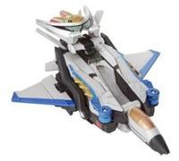 Power Rangers Beast Morphers - Figurine Robot Zord du Ranger Argent Convertible en Beast-Jet et en mode Scarabée ? 20 cm G