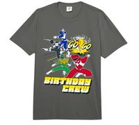 Power Rangers Birthday Crew Go Go Comfort Colors Adult Heavyweight T-Shirt