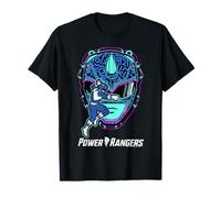 Power Rangers Blue Ranger Icon Fill Helmet Silhouette T-Shirt