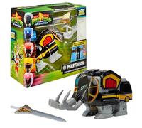 Power Rangers - Collection Megazord, Zords articulé combinable, Figurine, 20 cm, Modèle Mastodon Dinozord, pour Les Enfants dès 4 Ans, PWG002, Noir, Gris et Jaune