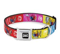 Power Rangers Collier pour chien avec boucle de ceinture de sécurité