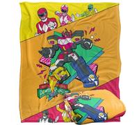 Power Rangers - Couverture, Couverture Super Douce Mmpr Group Attack Silky Touch 152 x 127 cm