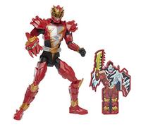 Power Rangers Dino Fury, Dino Knight Ranger Rouge, Figurine articulée de 15 cm avec clé et Accessoire thématique Multicolore