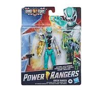 Power Rangers Dino Fury, Ranger Vert avec Manche Sprint, Figurine de 15 cm avec clé Dino Fury et Sabre Chromafury Multicolore