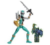 Power Rangers Dino Fury, Ranger Vert avec Manche Sprint, Figurine de 15 cm avec clé Dino Fury et Sabre Chromafury Vert G