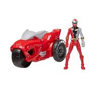 Figurine de collection Power Rangers Figurine Rip N Go Moto de combat T-Rex et Ranger rouge Dino Fury