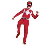 Power Rangers - Licence Officielle - Déguisement Red Power Ranger Dino Fury pour Enfant - Costume Complet avec Masque Inclus - Taille M - Conception en Matériaux Durables - Cadeau Magique