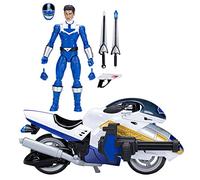 Power Rangers Lightning Collection, Figurines de 15 cm Time Force Ranger Bleu avec Moto Vector et Accessoires, F5702, Multicolore