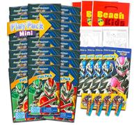 Power Rangers Lot de 24 mini cadeaux de fête avec pages de coloriage, autocollants et autres fournitures de fête d'anniversaire