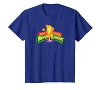 Power Rangers Mighty Morphin Logo T-Shirt, Enfant, Bleu Royal, 4 Ans