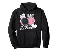 Power Rangers My Heart Belongs to The Black Ranger Vintage Sweat à Capuche