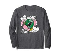 Power Rangers My Heart Belongs to The Green Ranger Vintage Manche Longue