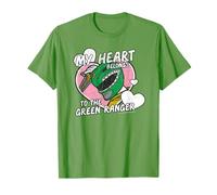 Power Rangers My Heart Belongs to The Green Ranger Vintage T-Shirt