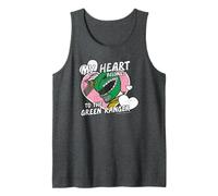 Power Rangers My Hearth Belongs to The Green Ranger Distress Débardeur
