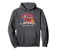 Power Rangers Ninja Steel Ninja Blast Sweat à Capuche, Unisexe pour Adultes, Chiné Foncé, M