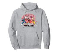 Power Rangers Ninja Steel Ninja Blast Sweat à Capuche, Unisexe pour Adultes, Gris Chiné, XL