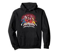 Power Rangers Ninja Steel Ninja Blast Sweat à Capuche, Unisexe pour Adultes, Noir, M