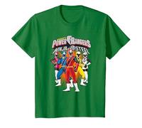 Power Rangers Ninja Steel Team Lineup T-Shirt, Enfant, Vert Kelly, 3 Ans