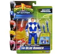 Playmates Toys - Figurine Power Rangers Re-Ignition Auto-Morphin 15,2 cm - Ranger bleu