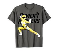 Power Rangers Yellow Ranger Karate Action Pose Logo T-Shirt