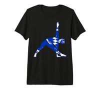 Power Rangers Yoga Blue T-Shirt Haut de Gamme