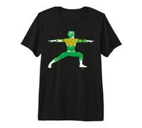 Power Rangers Yoga Green T-Shirt Haut de Gamme