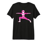 Power Rangers Yoga Pink T-Shirt Haut de Gamme