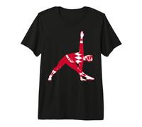 Power Rangers Yoga Red T-Shirt Haut de Gamme