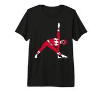 Power Rangers Yoga Red T-Shirt Haut de Gamme