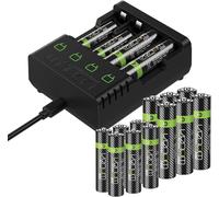Power Recharge ¿ Station De Recharge Avec 8 Piles Aa 2100 Mah Et 8 Piles Aaa 800 Mah