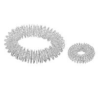 Power-Ring Set Bracelet (argent) + Bague (argent) / Bague d'acupression/Massage/Bracelet de Massage/Massage Argent