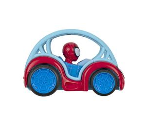 Power Rollers (Spidey) de Ses Amis Extraordinaires de Marvel - Voiture de 15 cm Qui Recule et Qui se retourne - Jouets mettant en Vedette Les Spideys sympas de Ton Quartier, Noir