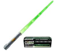 POWER SABER - Vert - Sabre Laser pour Enfants dès 6 ans - Extensible et Rétractable Automatiquement - Jouet Laser Lumineux Réaliste et Sûr - Combat Intergalactique - 30cm/ Déployé 89 cm