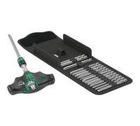 Wera Porte-embouts Kraftform Kompakt 400 RA Set Imperial 1 – poignée en T, cliquet, 17 embouts