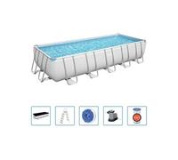 Bestway - Power Steel - Piscine tubulaire avec pompe de filtration et accessoires - 640x274x132 cm - Rectangulaire