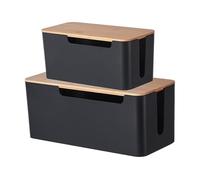 Power Strip Storage Box | Data Cable Organizer Case Storage Box | Cords with Cable Cutouts, Home Decoration for USB Hub System, Computer Routers, Data Cables, TV Wires