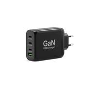 Port Connect Chargeur Mural gan USB-c Power Delivery™ & USB-a Quick Charge 120w avec câble Type c 2 mètres Noir Prise EU