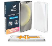 Power Theory Lot de 2 films de protection d'écran en verre pour Samsung Galaxy S24 FE, film de protection d'écran ultra en verre 9H, résistance incassable, installation sans bulles et installation