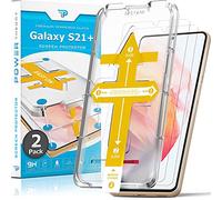 Power Theory Lot de 2 protections d'écran en verre trempé pour Samsung Galaxy S21 Plus 5G [dureté 9H], kit facile à installer, 99 % HD sans bulles transparent, compatible avec les coques,