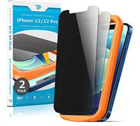 Power Theory Verre Trempé Anti Espion iPhone 12/ iPhone 12 Pro - Protection Ecran Privé [2 Pièces] Anti-Rayure, Film sans Bulles d'air, Vitre Résistant Dureté 9H avec Kit d’Installation d’Appli Facile
