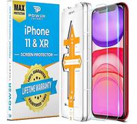 Power Theory Verre Trempé iPhone 11/ iPhone XR - Protection Ecran [2 Pièces] Anti-Rayure, Film sans Bulles d'air, Vitre Ultra Résistant Dureté 9H avec Kit d’Installation d’Appli Facile