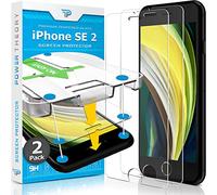 Power Theory Verre Trempé iPhone SE 2020 - Protection Ecran [2 Pièces] Anti-Rayure, Film sans Bulles d'air, Vitre Ultra Résistant Dureté 9H avec Kit d’Installation d’Appli Facile iPhone SE2