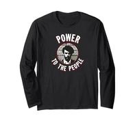 Power to The People Black History Icône Manche Longue