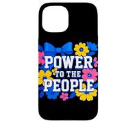 Power to The People - Design Militant rétro Audacieux Coque pour iPhone 15