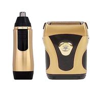 POWER TOUCH GOLD EDITION - Kit complet rasage - Rasoir à lames triple spéciale barbe épaisse - Tondeuse nez/oreilles Fleuret incluse - Kit de voyage offert